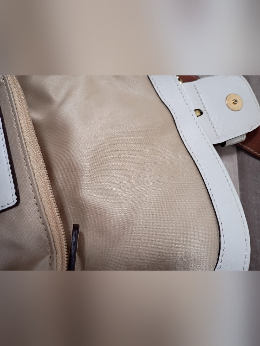 Coach Vintage Y2K Classic White Brown Pebbled Leather Soho Shoulder Handbag - Picture 6 of 8
